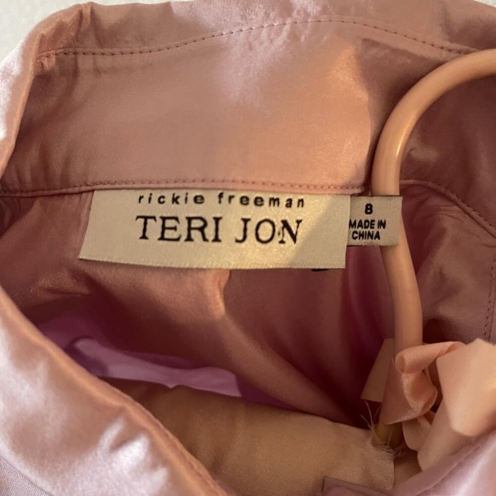RARE Rickie Freeman- Teri Jon-100% Silk-Lilac Special Occasion Dress-Size M - Picture 8 of 8